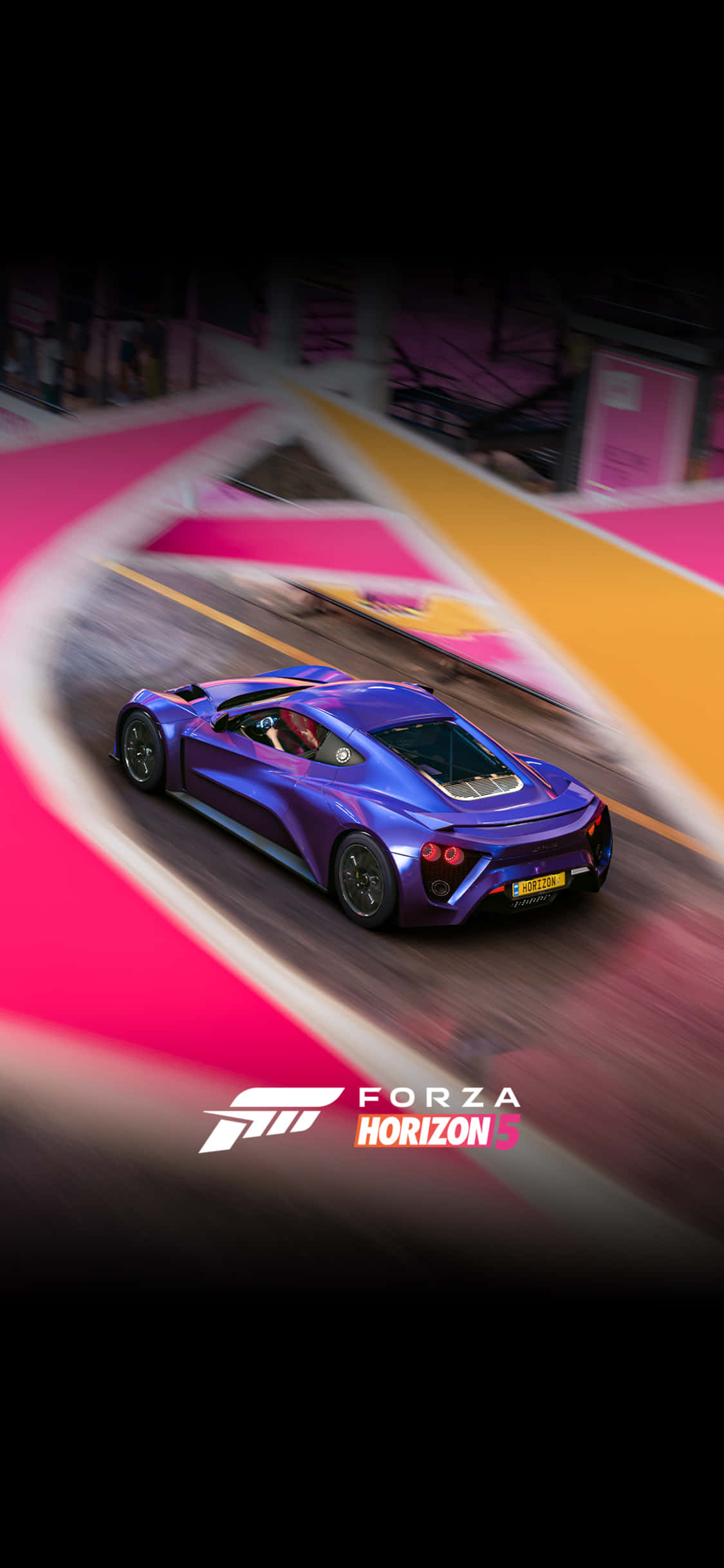 নীল Zenvo iPhone X Forza Motorsport 7 ব্যাকগ্রাউন্ড ওয়ালপেপার