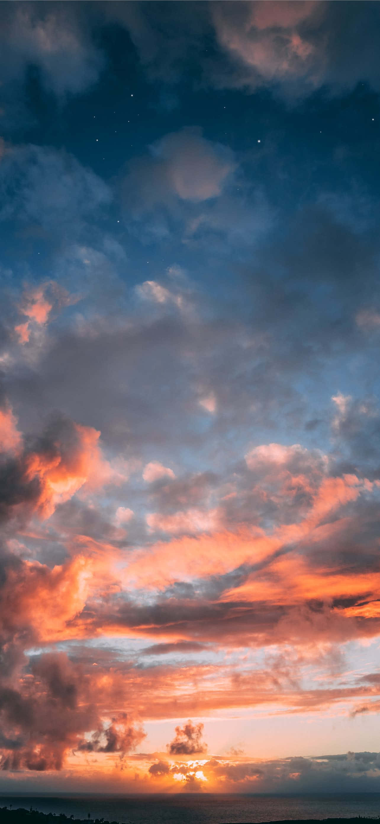 নীল, কমলা এবং সবুজের একটি সবুজ প্রদর্শন ওয়ালপেপার