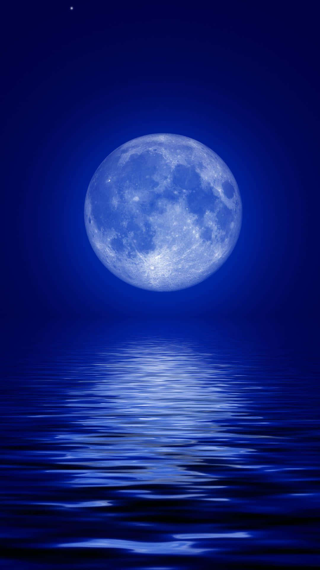নীল চাঁদ আইফোন ওয়ালপেপার