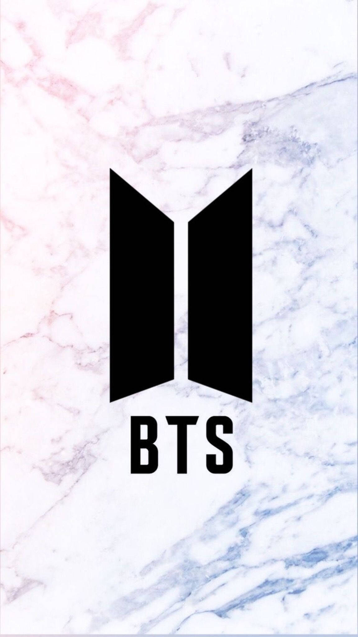 ন্যূনতম কালো BTS লোগো ওয়ালপেপার