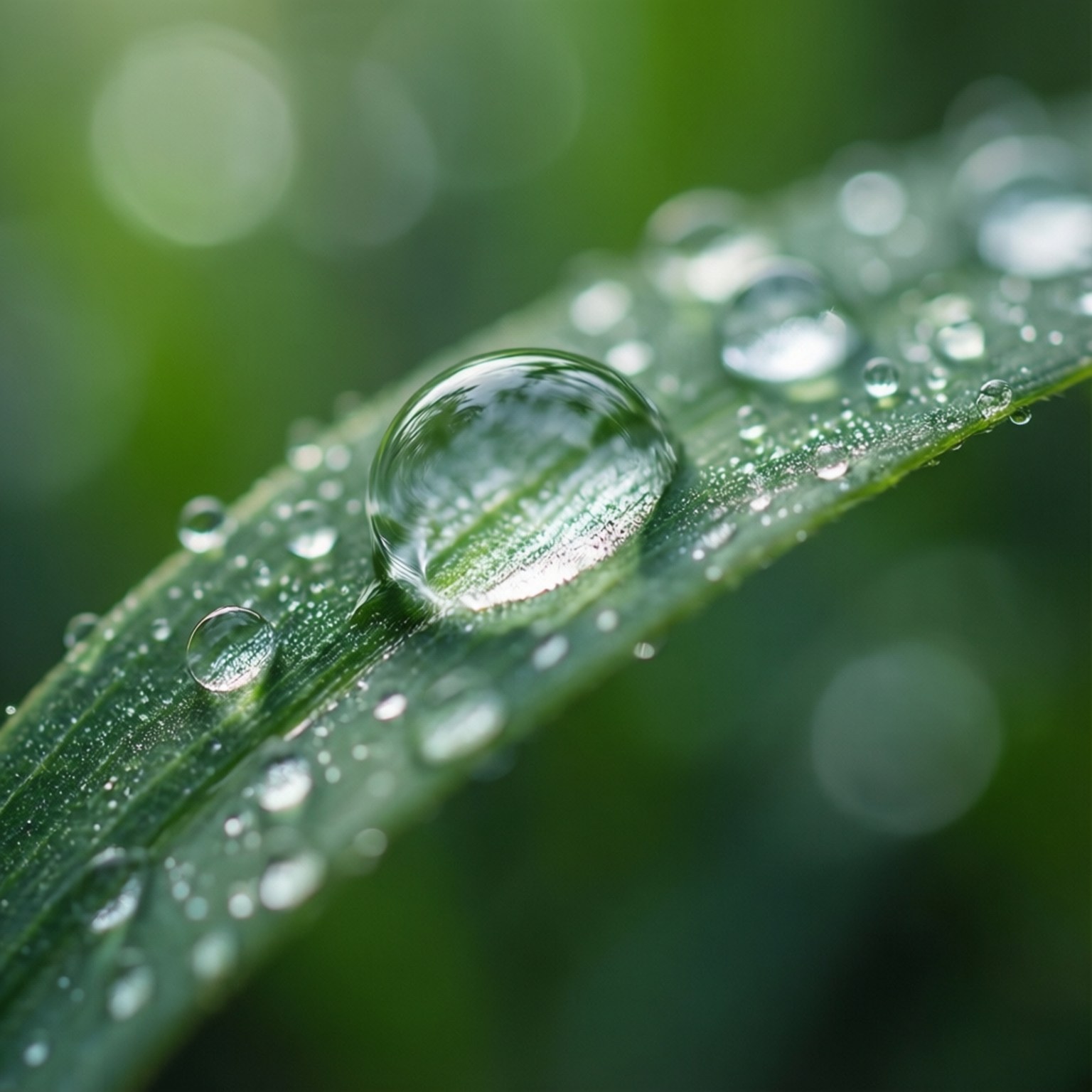 পাতায় শিশিরবিন্দু ম্যাক্রো ওয়ালপেপার