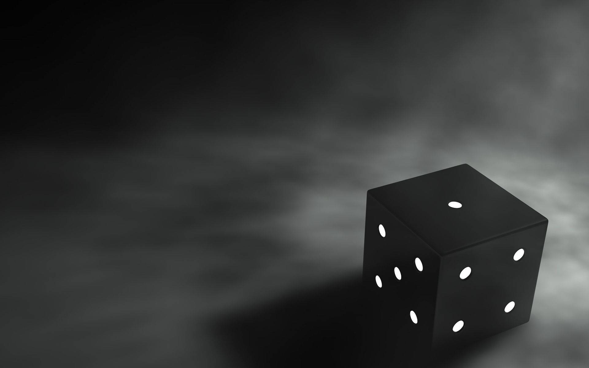 কালো এবং সাদা 3D রঙিন পাশা ওয়ালপেপার