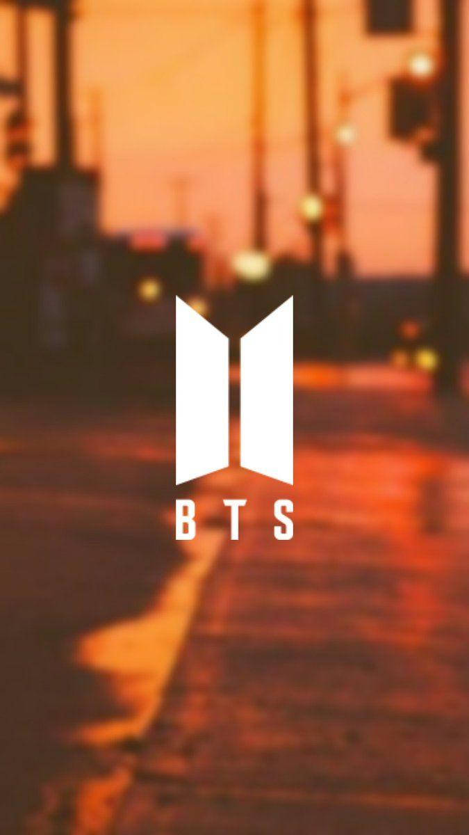 অরেঞ্জ নান্দনিক ওয়ালপেপার — Bts লোগো GIF ওয়ালপেপার