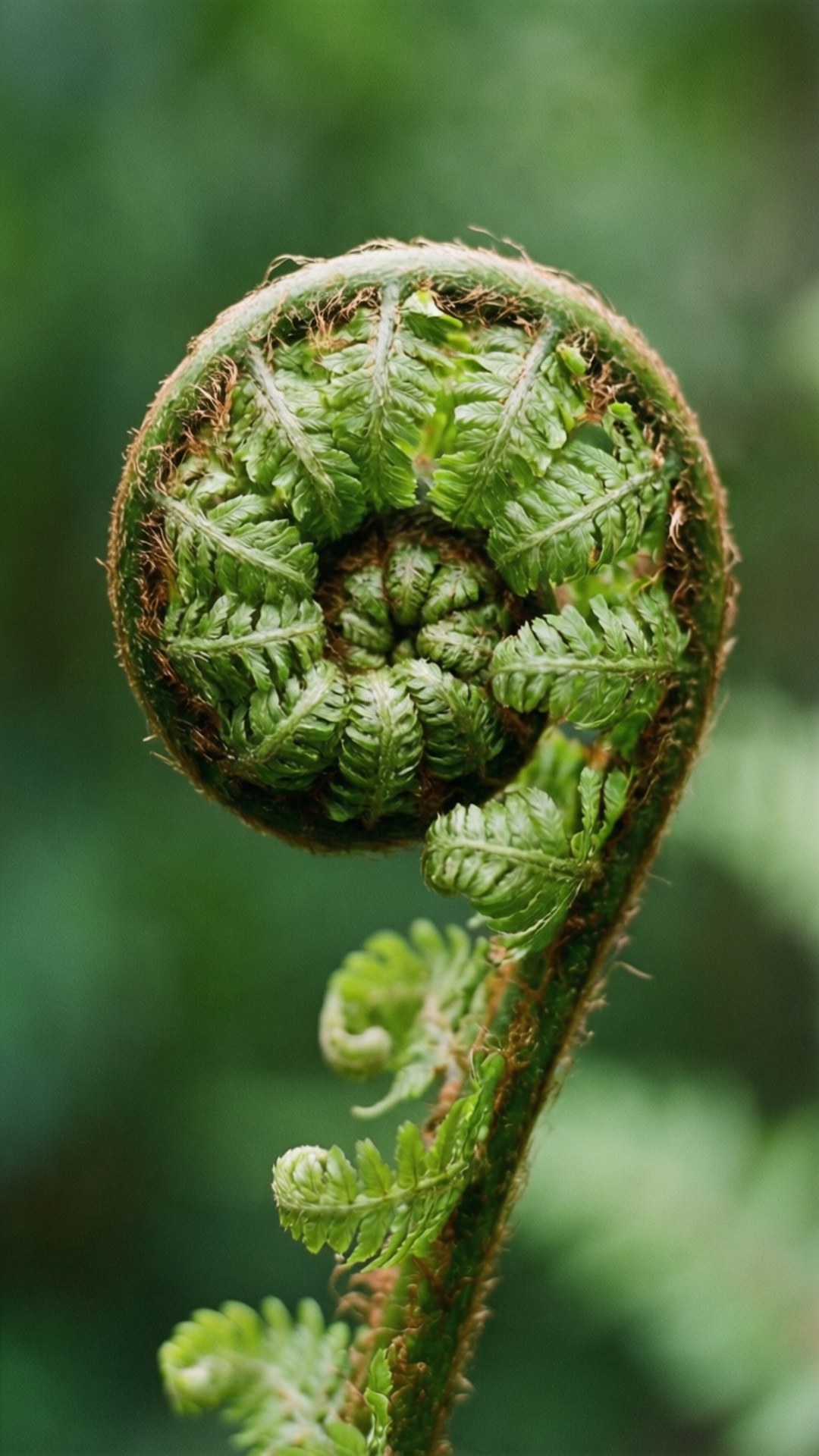 ফার্নের কুণ্ডলী খোলা ওয়ালপেপার