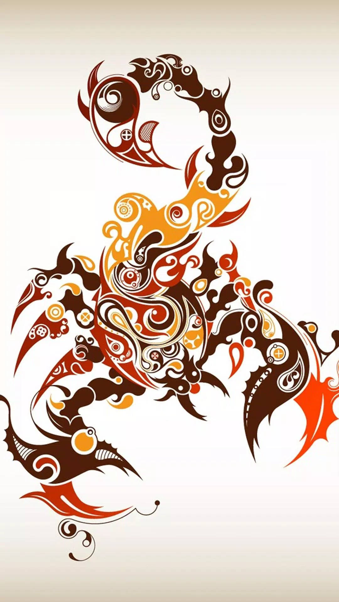 বৃশ্চিক বিমূর্ত প্রতীক ওয়ালপেপার