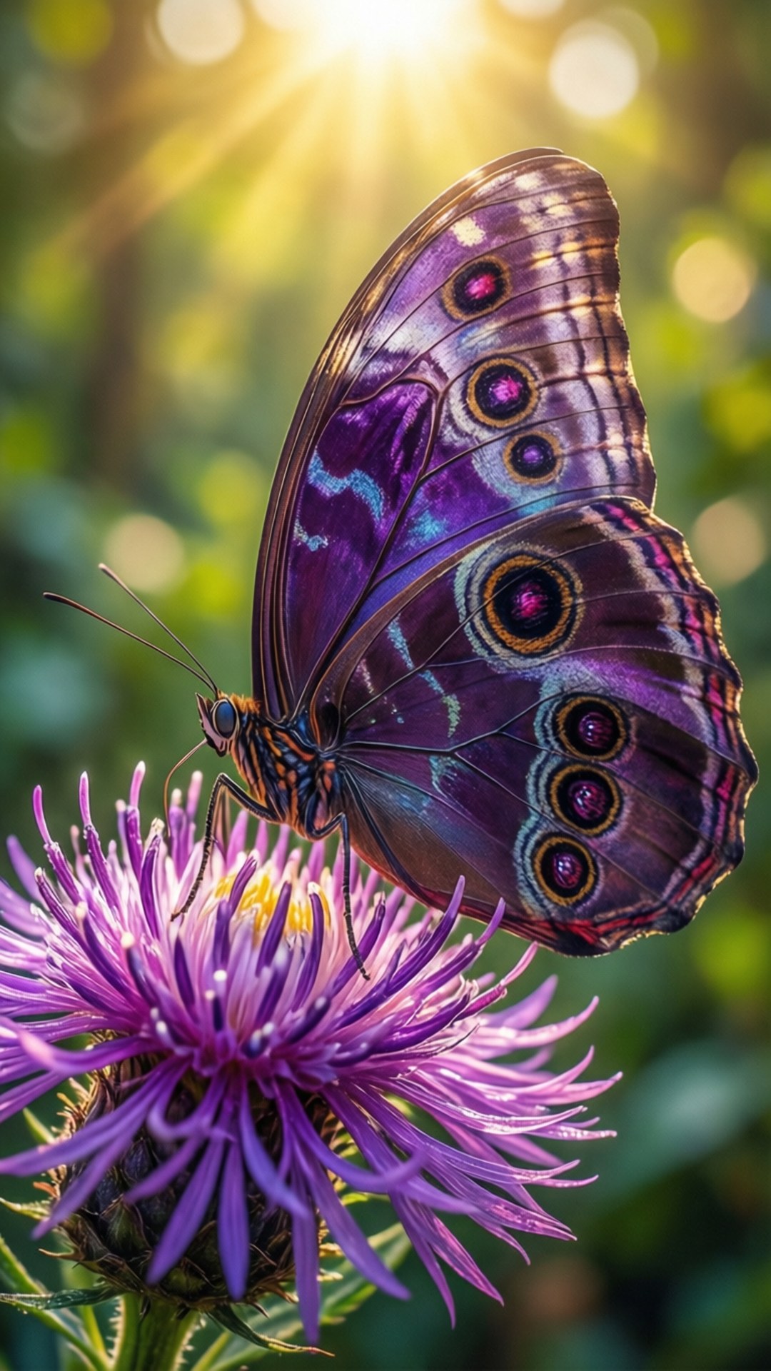 বেগুনি প্রজাপতির মাধুর্য ওয়ালপেপার
