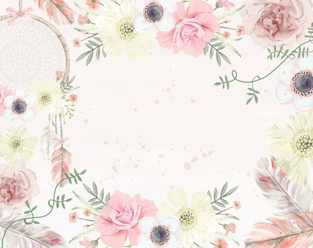 বোহো ফুলের নকশায় আপনার ঘর উজ্জ্বল করুন ওয়ালপেপার