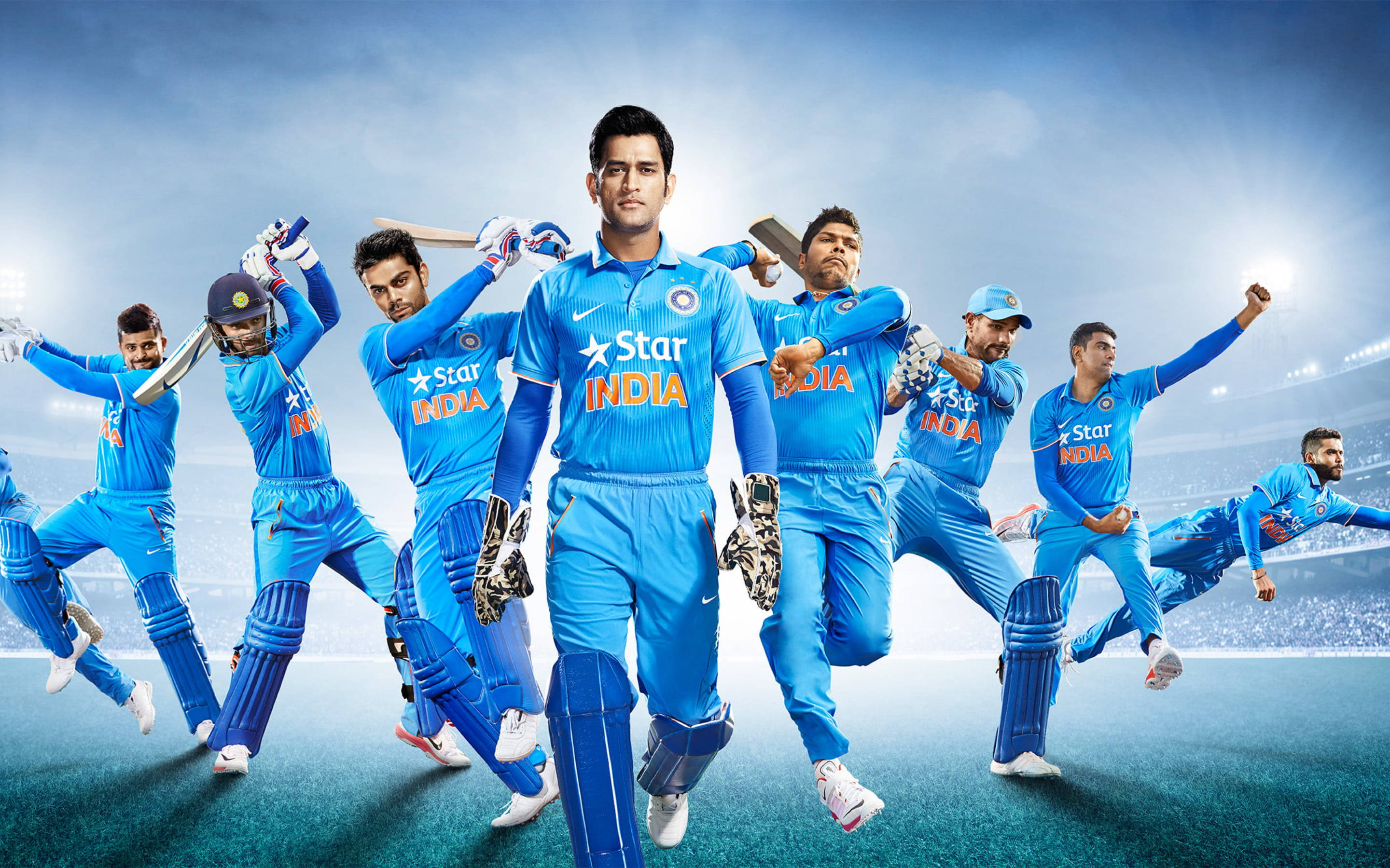 ভারতীয় ক্রিকেট দলের অ্যাকশন প্রোমো ওয়ালপেপার