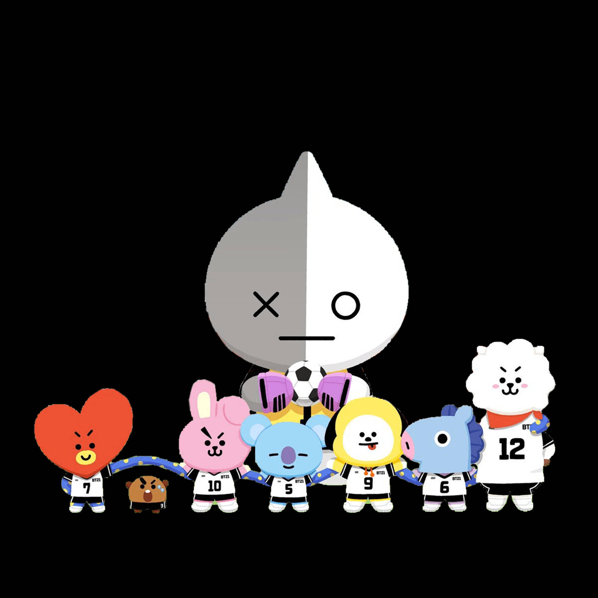 ভ্যান BT21 ফুটবল দল ওয়ালপেপার