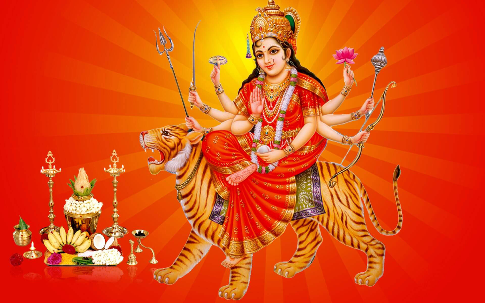 মা শেরাওয়ালী দেবী কমলা রশ্মি প্রভাব ওয়ালপেপার