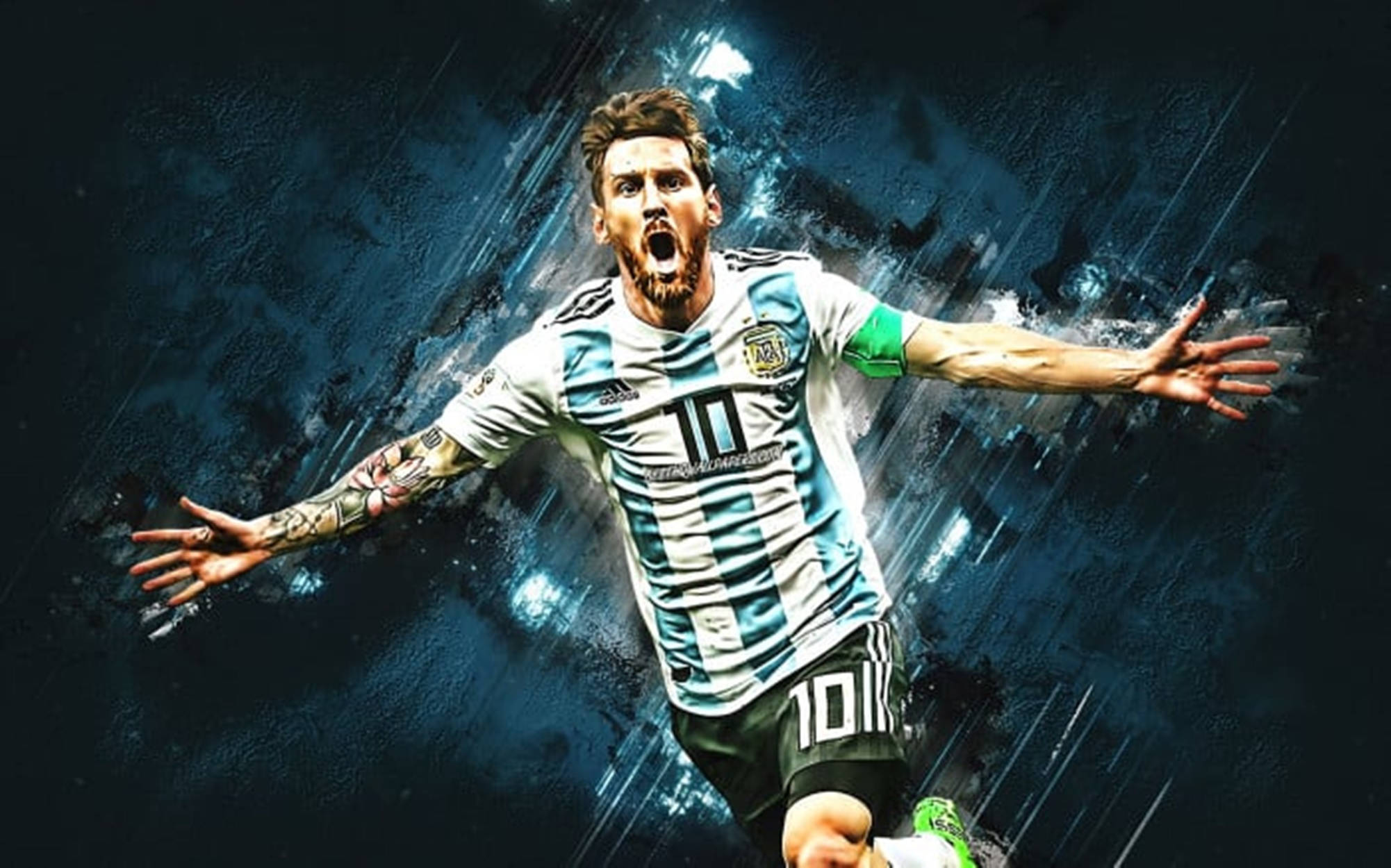 মেসি আর্জেন্টিনা নান্দনিক নীল ওয়ালপেপার