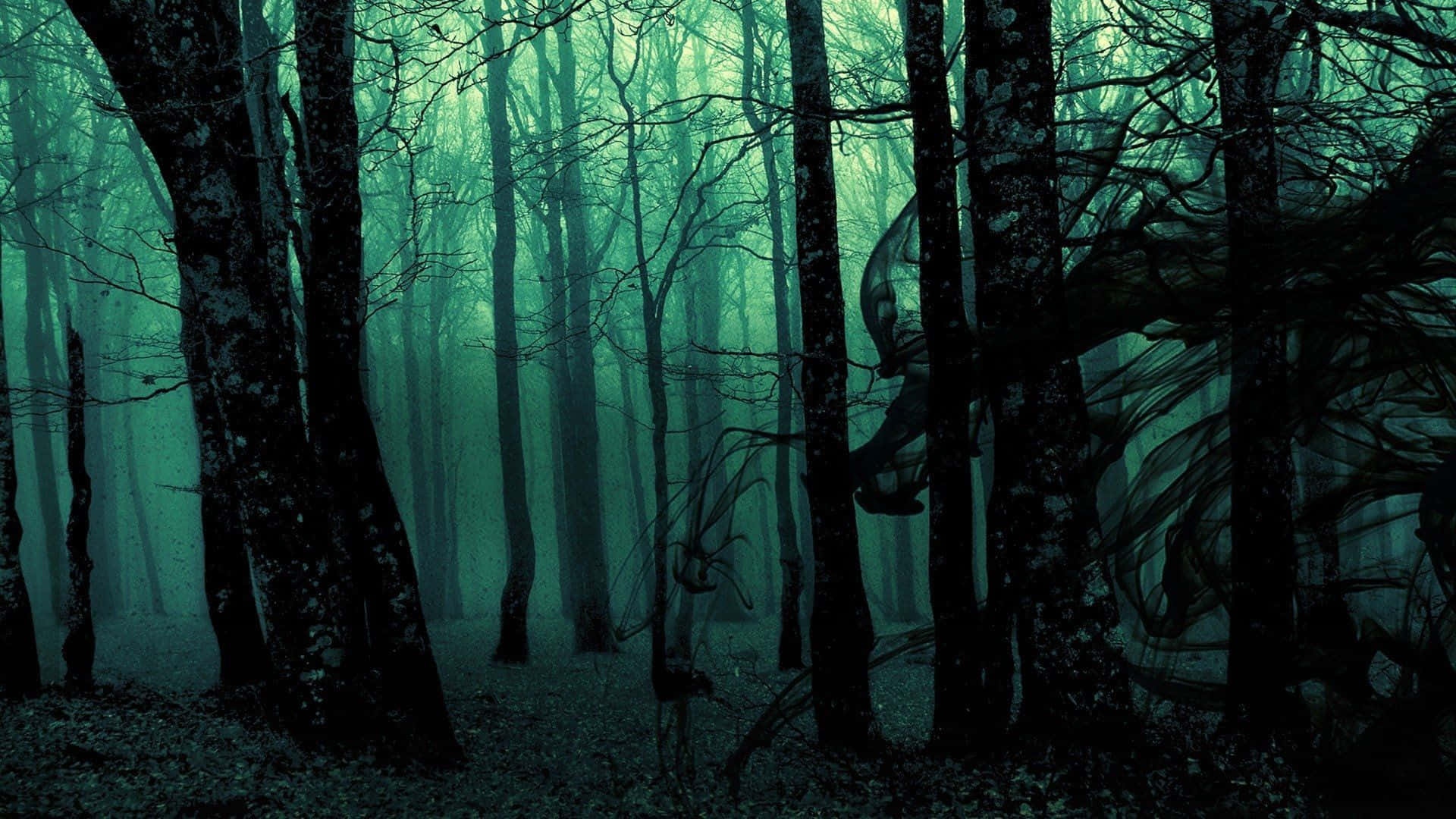 মোহনীয় গা dark ় সবুজ নান্দনিক পটভূমি ওয়ালপেপার