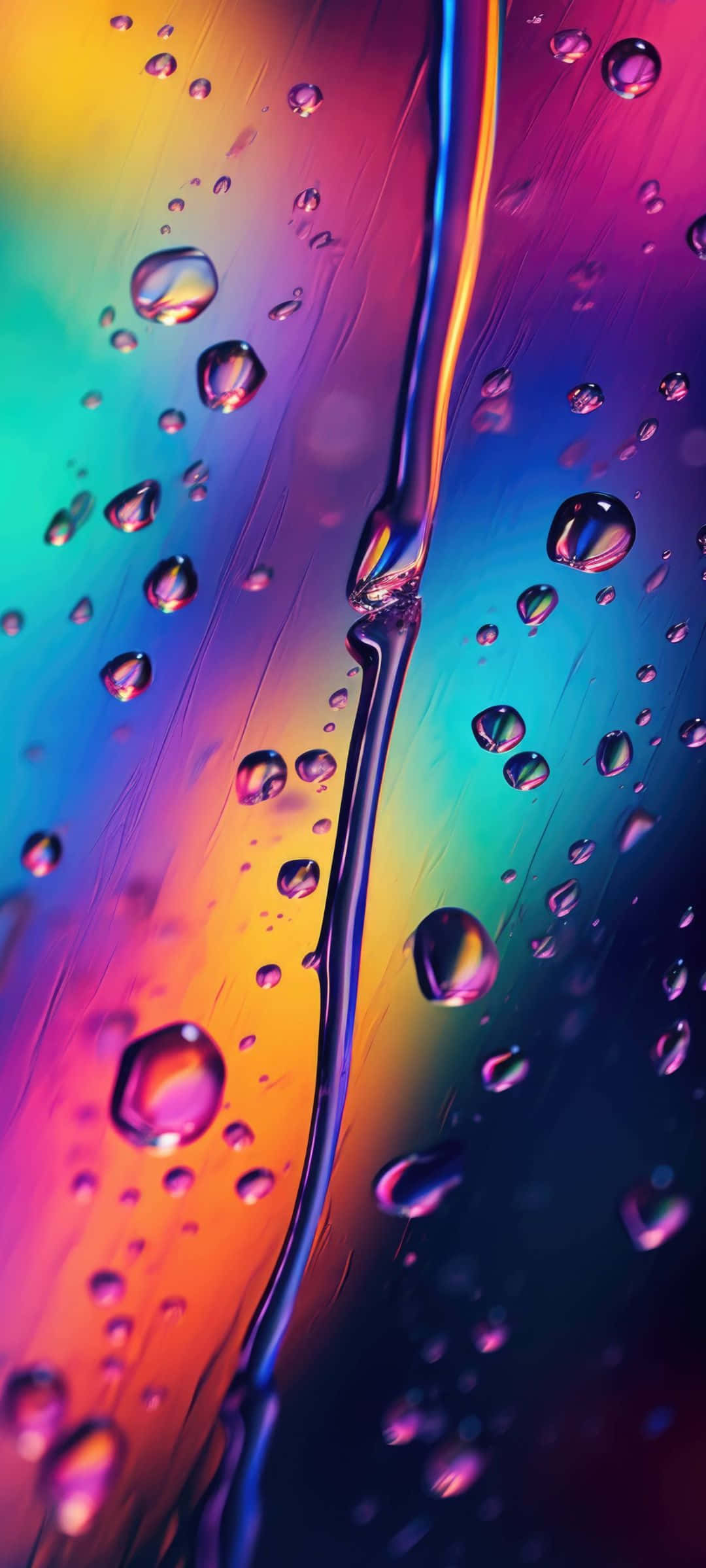 রঙিন পানির ফোঁটার বিমূর্ত ছবি ওয়ালপেপার