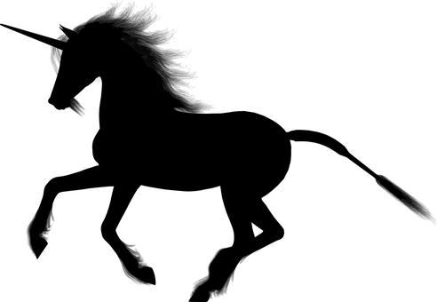 রহস্যময় ইউনিকর্ন সিলুয়েট ওয়ালপেপার