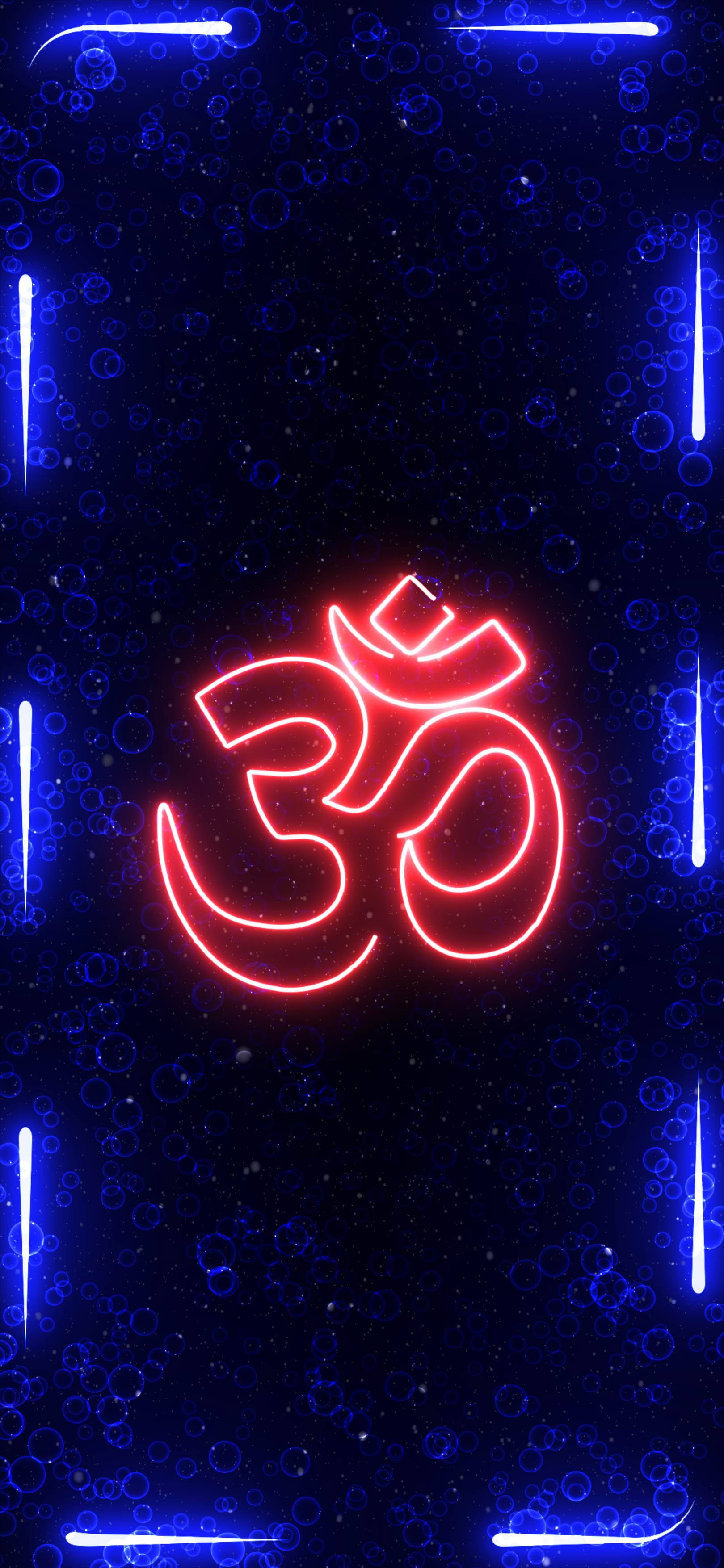লাল নিয়ন আলোয় ওঁ ওয়ালপেপার