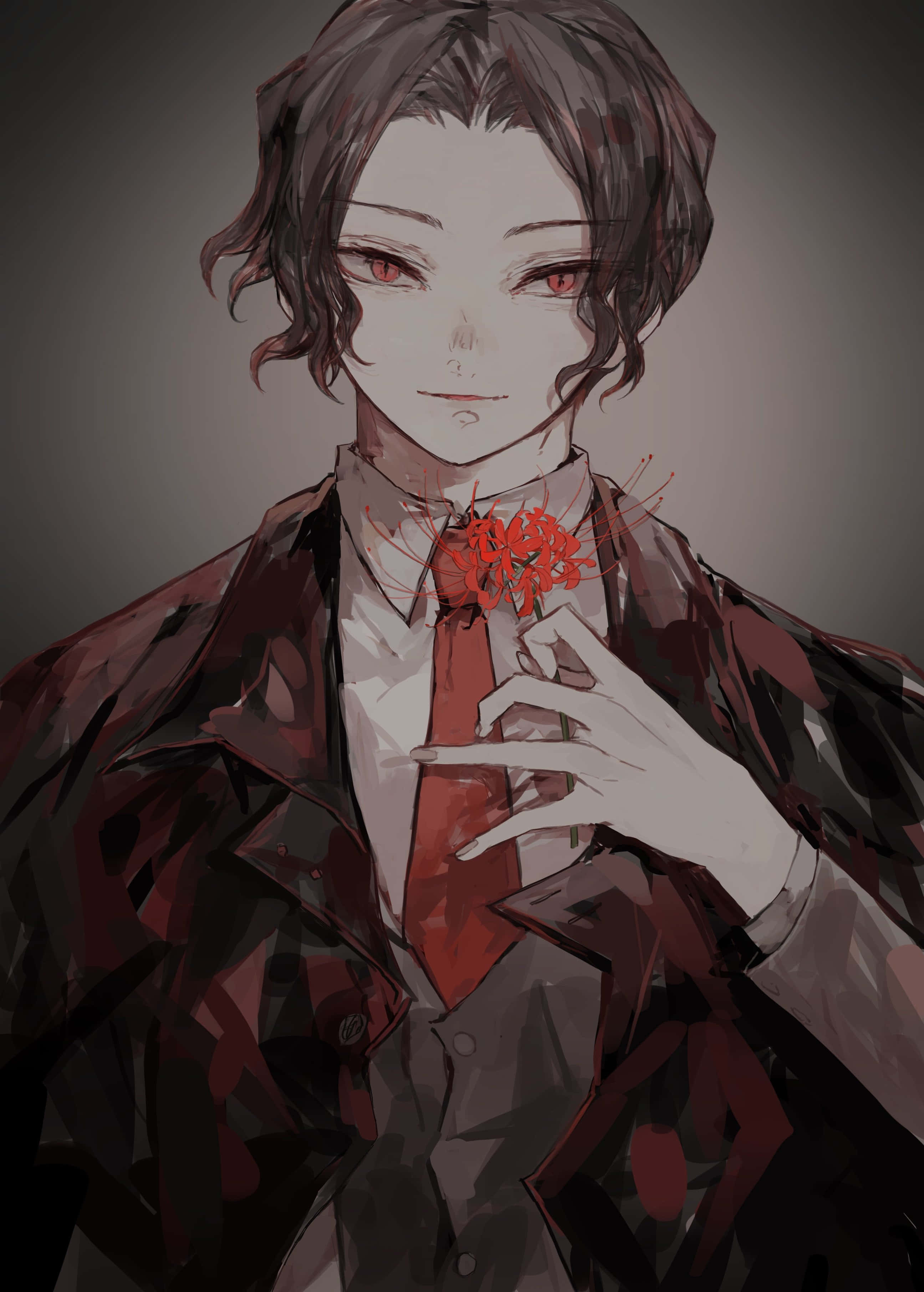 লাল ফুল কিবুতসুজি মুজান ওয়ালপেপার