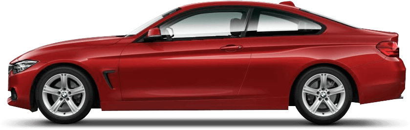 লাল বিএমডব্লিউ ৪ সিরিজ কুপের পাশের দৃশ্য ওয়ালপেপার