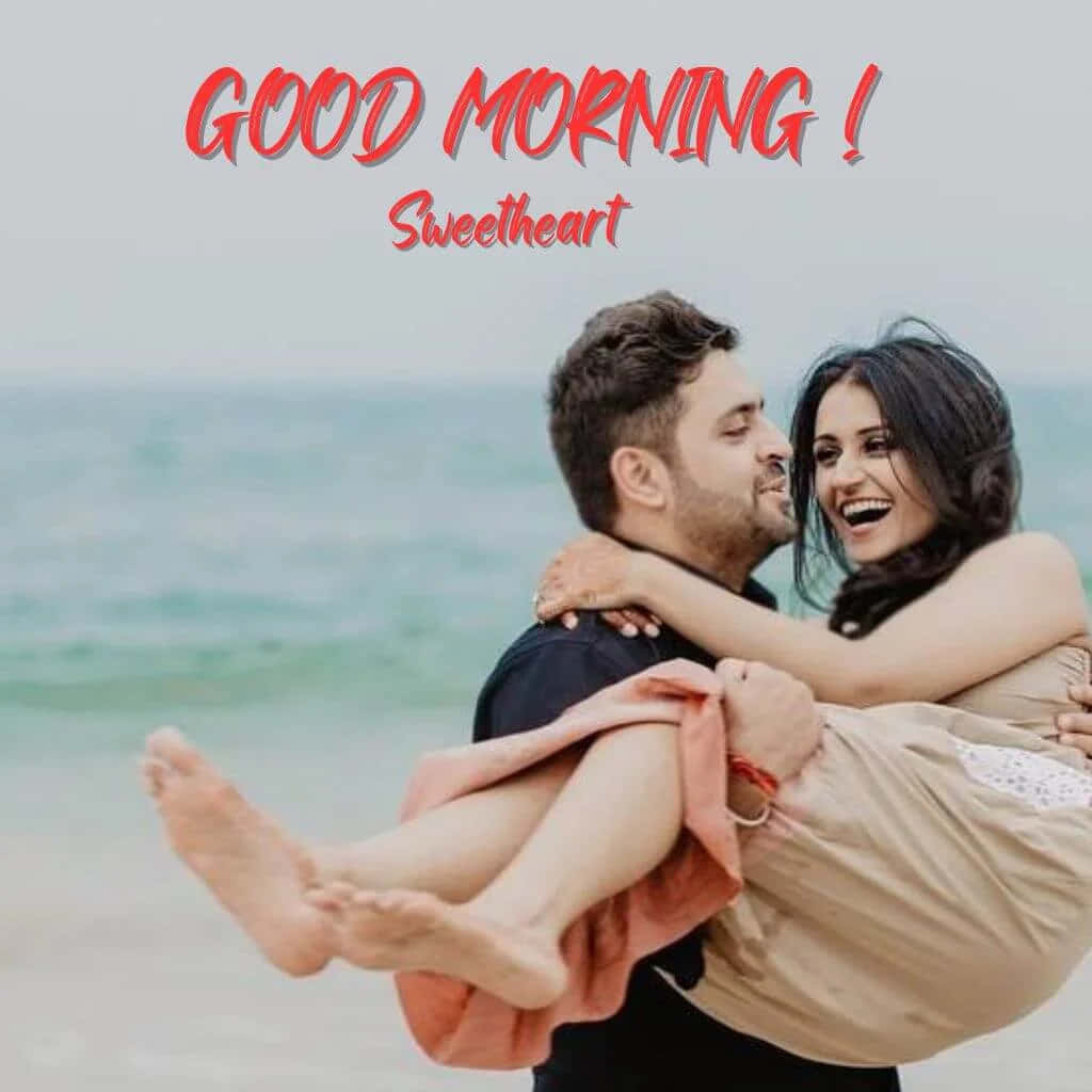 শুভ সকাল প্রিয়তমা সৈকত আলিঙ্গন ওয়ালপেপার
