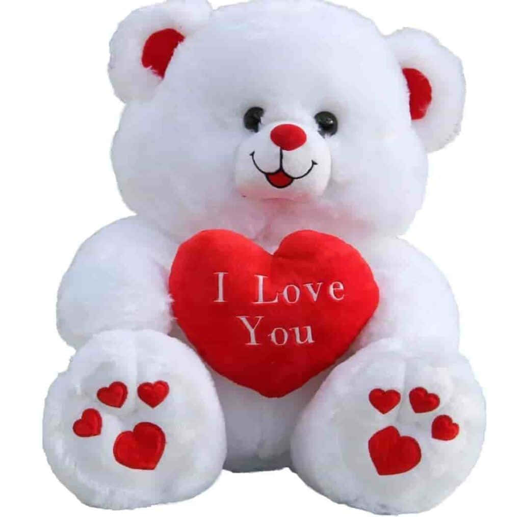 সাদা ভালুক "I LOVE YOU" ছবি ওয়ালপেপার