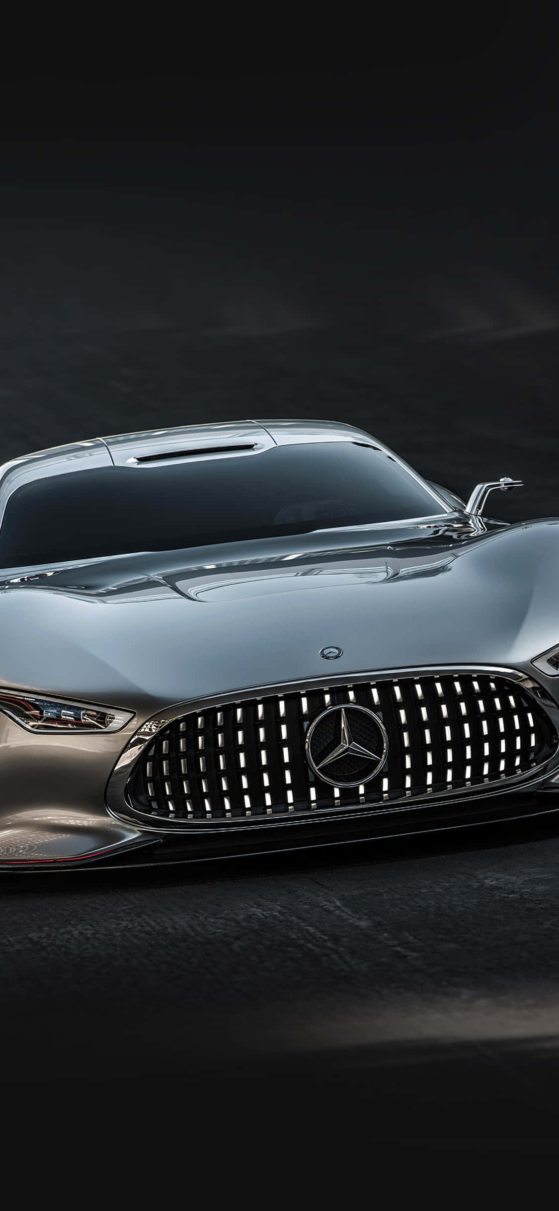 সিলভার iPhone Xs Mercedes Amg ব্যাকগ্রাউন্ড প্রতিফলন ওয়ালপেপার
