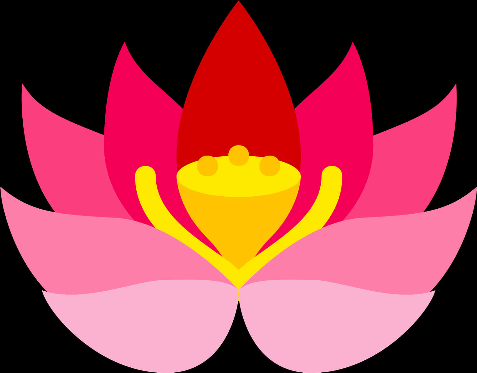 স্টাইলাইজড পদ্ম ফুলের চিত্রণ ওয়ালপেপার