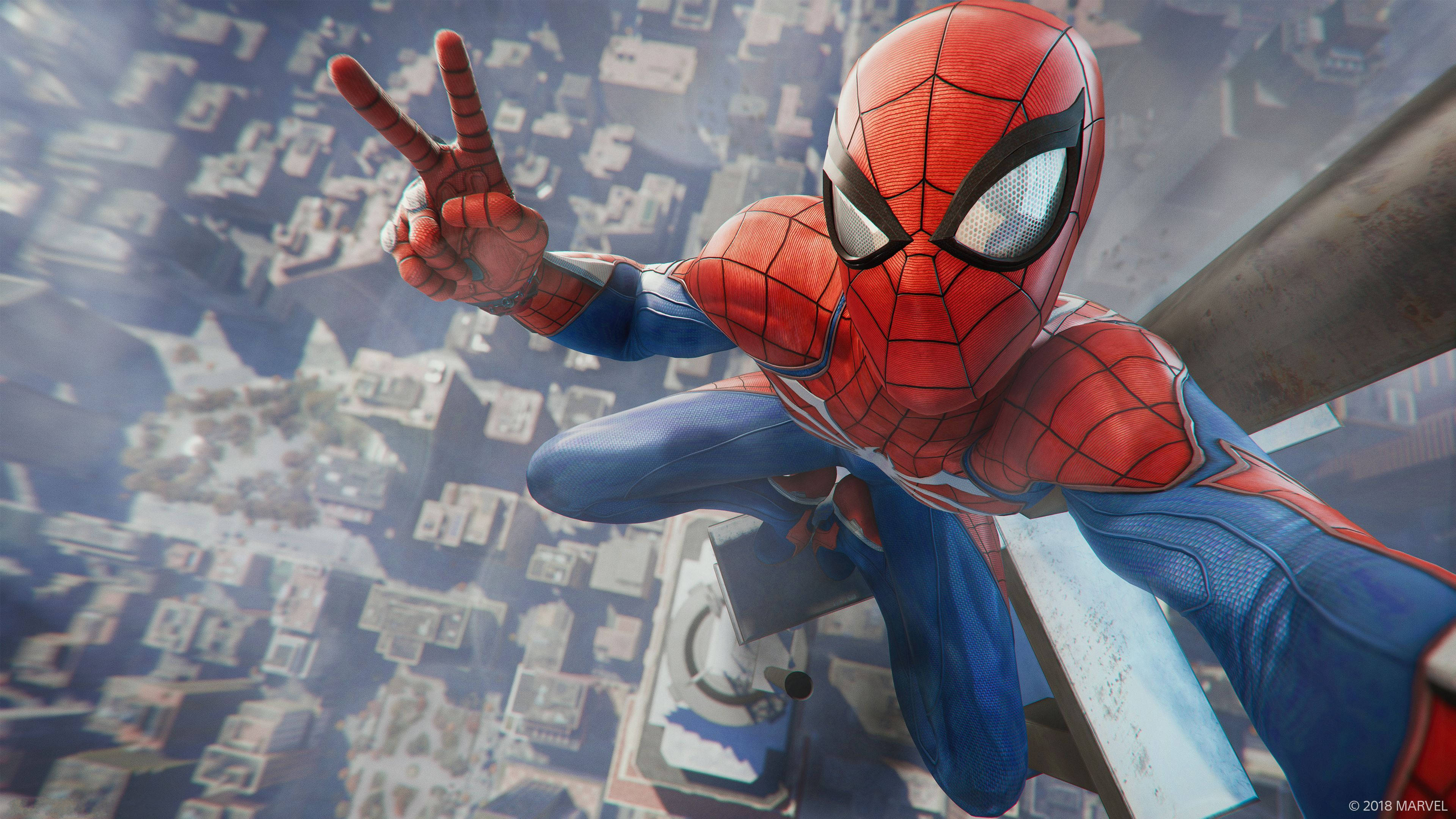 স্পাইডার ম্যান PS4 কিউট সেলফি ওয়ালপেপার