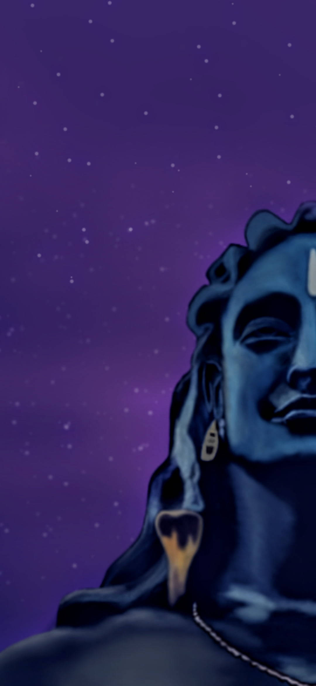 হাফ-পোর্ট্রেট আর্টওয়ার্ক আদিয়োগী শিব ওয়ালপেপার