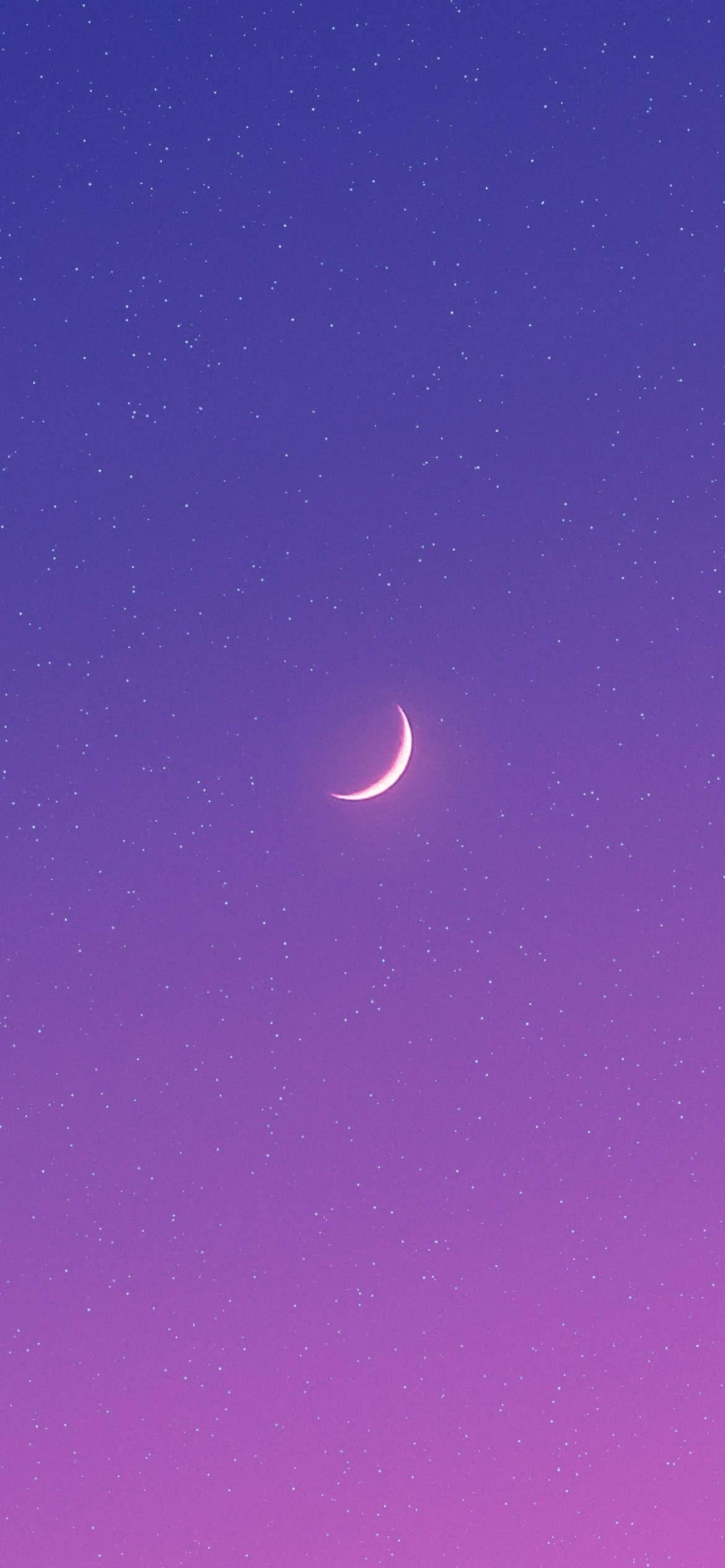হালকা বেগুনি নান্দনিক অর্ধচন্দ্র ওয়ালপেপার