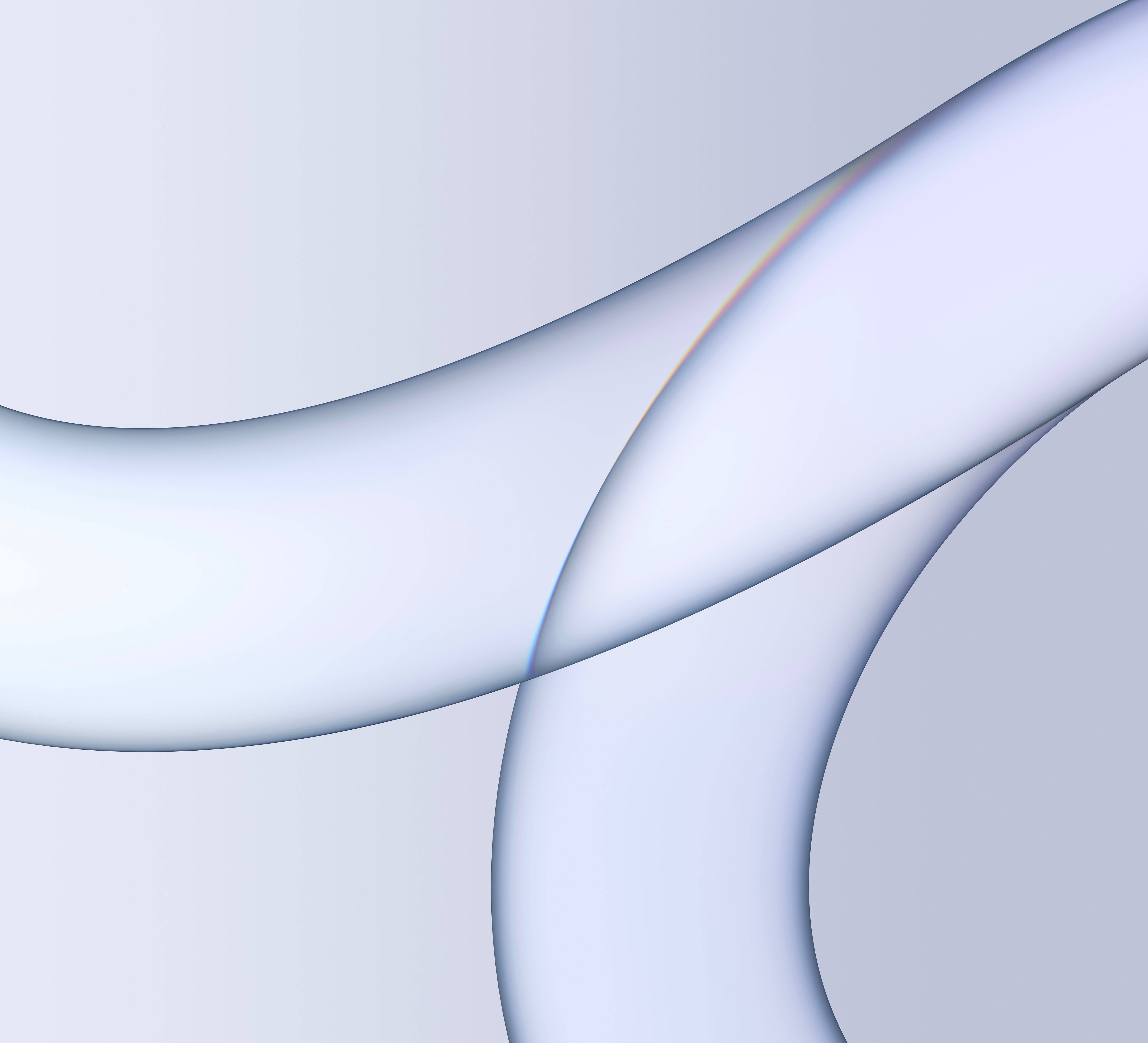 হালকা রূপালী পটভূমি রেখাসহ iMac 4K ওয়ালপেপার
