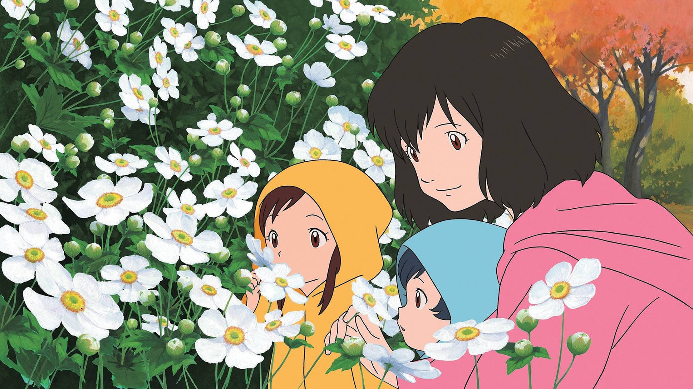 ウルフ・チルドレンのアニメの子供たち ওয়ালপেপার