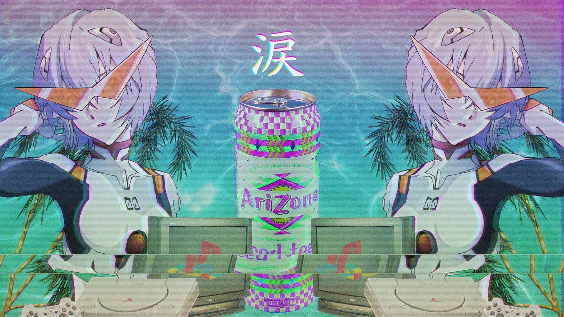 蒸汽波动漫《新世纪福音战士》 ওয়ালপেপার