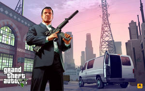 1080P GTA 5 মাইকেল ডি সান্তা — জিটিএ ওয়ালপেপার