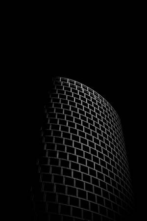 সাদা ইটের রূপরেখার AMOLED ওয়ালপেপার।