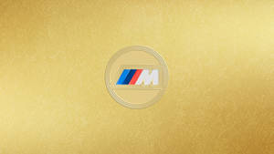 BMW M লোগো সোনালি ওয়ালপেপার — সোনালী নান্দনিক ওয়ালপেপার