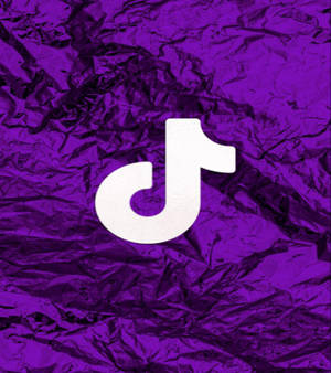 Deep Purple Draped Cloth TikTok Logo Wallpaper — টেকনো ফ্যান্টম ভি ফোল্ড২ ওয়ালপেপার