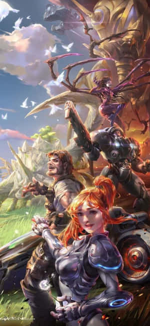 iPhone X Starcraft II ব্যাকগ্রাউন্ড — গ্যালাক্সি A55 ওয়ালপেপার