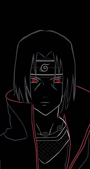 Naruto Shippuden Uchiha Itachi PFP লাইন আর্ট — নারুটো নান্দনিক ওয়ালপেপার