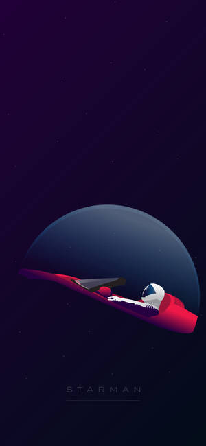 SpaceX Starman ডিজিটাল আর্ট ওয়ালপেপার — আইফোন ১৮ প্রো ম্যাক্স ওয়ালপেপার