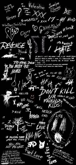 XXXTentacion নান্দনিক এলোমেলো গানের লিরিক্স — আইফোন এয়ার ওয়ালপেপার