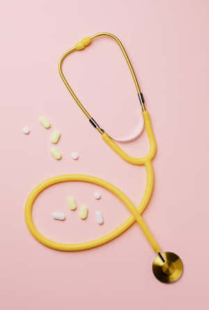 উজ্জ্বল পটভূমিতে আধুনিক স্টেথোস্কোপ — Honor MagicPad 3 Pro ওয়ালপেপার
