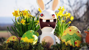 Rayman-এর Rabbid, রঙিন ইস্টার ডিম সহ, ইস্টার ওয়ালপেপার — আইম্যাক ওয়ালপেপার