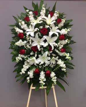 অন্ত্যেষ্টিক্রিয়ার ফুলের সাজের ছবি — গ্যালাক্সি জেড ফোল্ড 5 ওয়ালপেপার