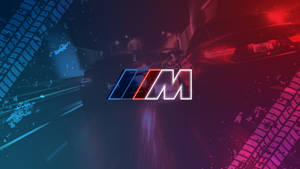 গাড়ির টায়ারের দাগ BMW M লোগো — বিএমডব্লিউ ওয়ালপেপার