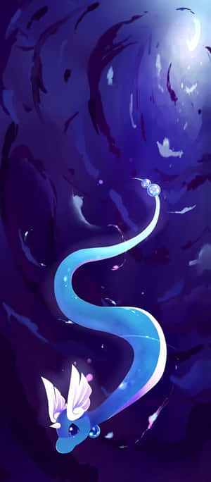 জলে ড্রাগনাইর বিমূর্ত চিত্রণ — Honor Magic V5 ওয়ালপেপার
