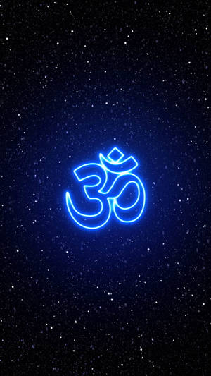 জ্বলন্ত নীল ওম প্রতীক