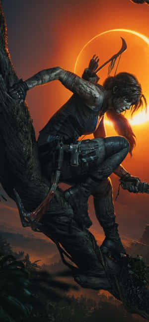 iPhone Xs Max Rise Of The Tomb Raider ব্যাকগ্রাউন্ড — আইফোন ১৭ ওয়ালপেপার