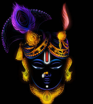 নিয়ন আর্টে শ্রীনাথজি — Honor Magic V6 ওয়ালপেপার