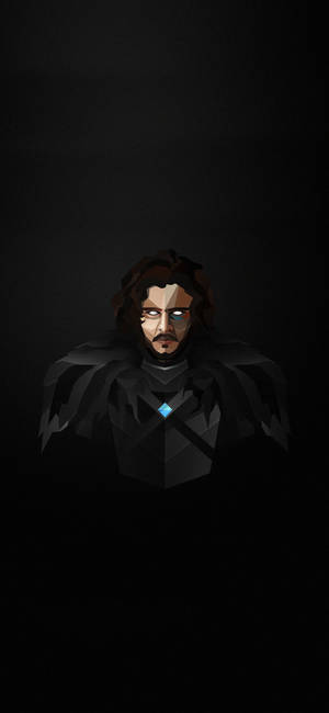 পলিগন আর্ট জন স্নো ওয়ালপেপার — আইফোন ১৭ই ওয়ালপেপার