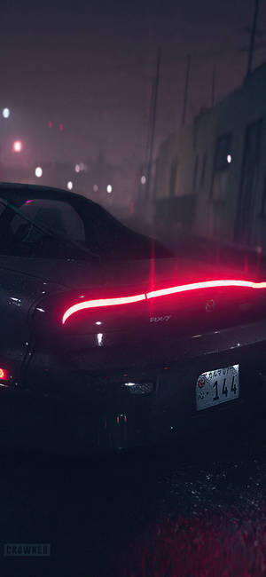 Rx7 আইফোন — নিয়ন লাল নান্দনিক ওয়ালপেপার