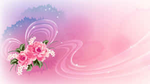 গোলাপী ফুলের পটভূমি